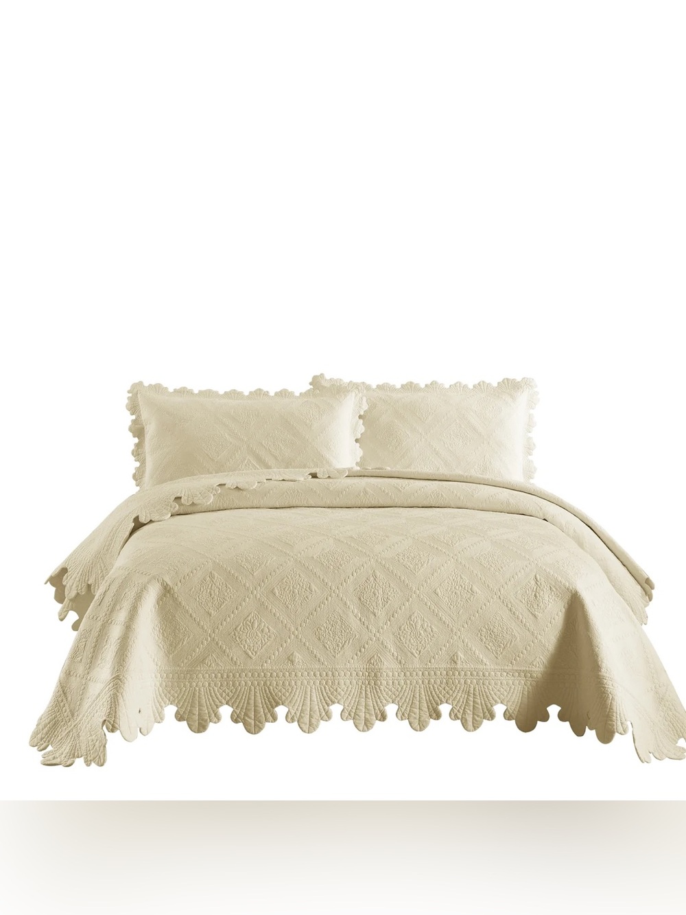 3 PIECE 100% COTTON OVERSIZED LIGHTWEIGHT QUILT BEDSPREAD SET